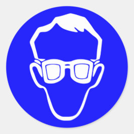 Veiligheidsbril vereist teken ronde sticker