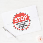 Veiligheidsbril vereist vierkante sticker (Envelop)