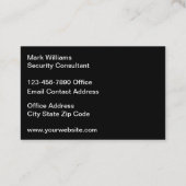 Veiligheidsdiensten Politieauto Visitekaartje (Achterkant)