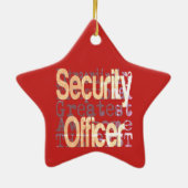 Veiligheidsfunctionaris Keramisch Ornament (Achterkant)