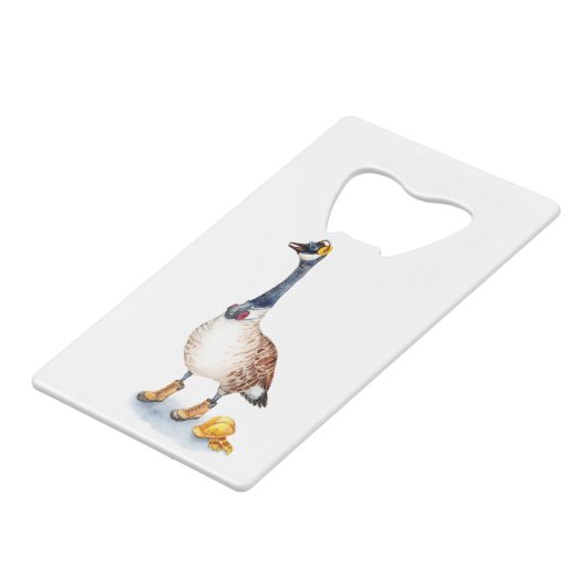 Veiligheidsgans Creditkaart Flessenopener (Achterkant Gekanteld)