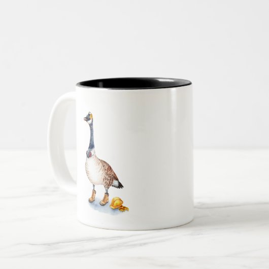 Veiligheidsgans Tweekleurige Koffiemok (Voorkant links)