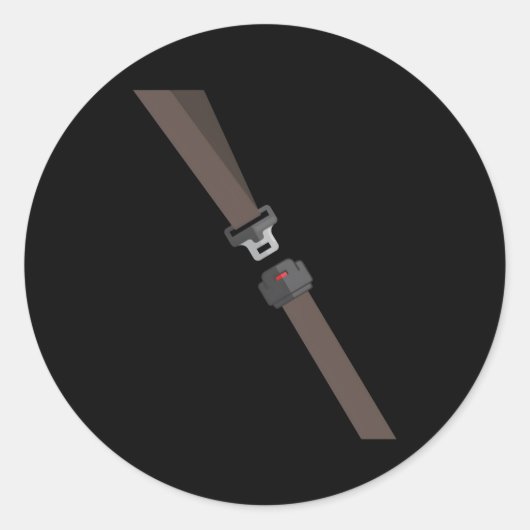 Veiligheidsgordel Valse veiligheidsgordel Ronde Sticker (Voorkant)