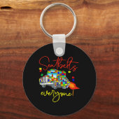 Veiligheidsgordels Iedereen Autisme Bewustwording  Sleutelhanger (Voorkant)