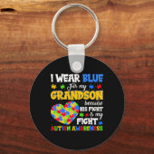 Veiligheidsgordels Iedereen Autisme Bewustwording  Sleutelhanger (Voorkant)