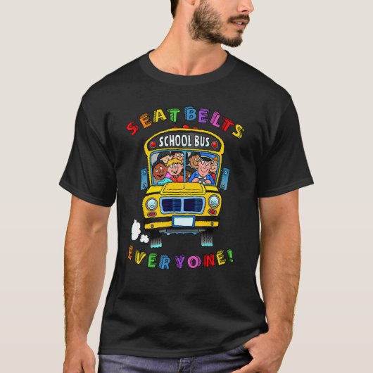 Veiligheidsgordels iedereen Magic School Bus Drive T-shirt (Voorkant)