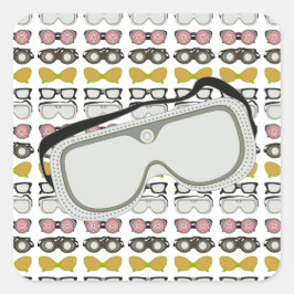 Veiligheidsgordels Vierkante Sticker