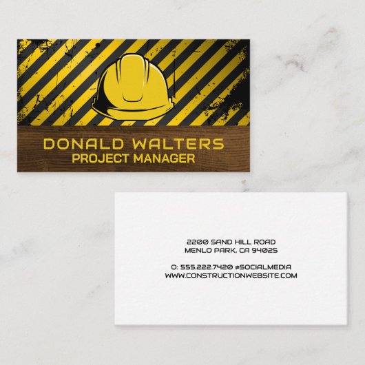 veiligheidshelm | Bouw Visitekaartje (Voorkant / Achterkant)