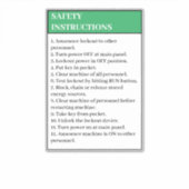 Veiligheidsinstructies Voorgesteld stopetiket Sticker (Voorkant)