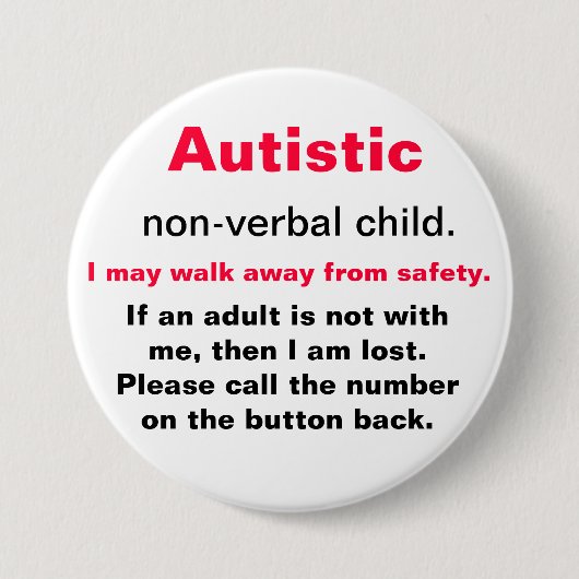 Veiligheidsknop Ronde Button 7,6 Cm (Voorkant)