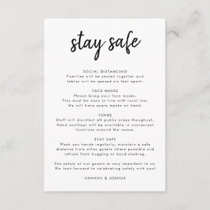 Veiligheidsmaatregelen   Covid-19 Modern Script We Informatiekaartje