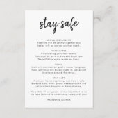 Veiligheidsmaatregelen | Covid-19 Moderne Script T Informatiekaartje (Voorkant)