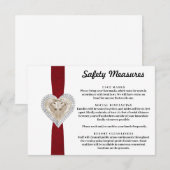 Veiligheidsmaatregelen eenhoorn rode kant informatiekaartje (Voorkant / Achterkant)