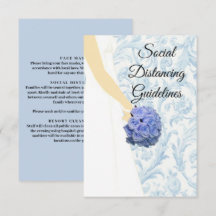 Veiligheidsmaatregelen voor blauwe legante bruilof