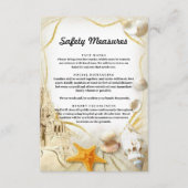 Veiligheidsmaatregelen voor het beach sand Castle  Informatiekaartje (Voorkant)