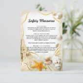 Veiligheidsmaatregelen voor het beach sand Castle  Informatiekaartje (Staand voorkant)