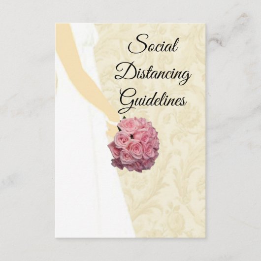 Veiligheidsmaatregelen voor het huwelijk van Cream Informatiekaartje (Voorkant)