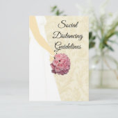 Veiligheidsmaatregelen voor het huwelijk van Cream Informatiekaartje (Staand voorkant)