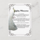 Veiligheidsmaatregelen voor witte voetgangersweduw informatiekaartje (Voorkant)