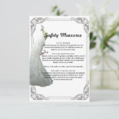 Veiligheidsmaatregelen voor witte voetgangersweduw informatiekaartje (Staand voorkant)