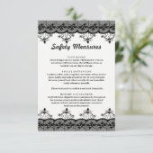 Veiligheidsmaatregelen voor zwarte lens van Classy Informatiekaartje (Staand voorkant)