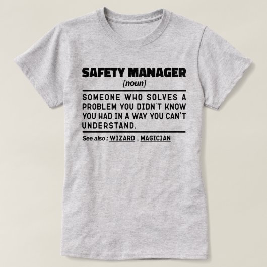 Veiligheidsmanager Noun Gepensioneerde werknemer G T-shirt (Design voorkant)