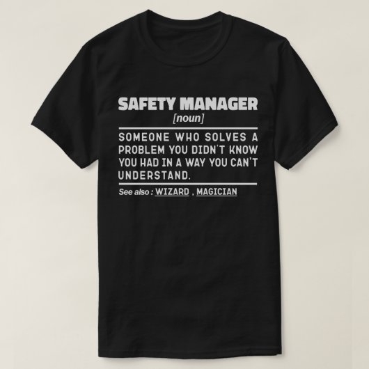Veiligheidsmanager zelfstandig naamwoord Gepension T-shirt (Design voorkant)