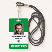 VEILIGHEIDSPAS - Foto I.D. Badge (Voorkant met draagriem)