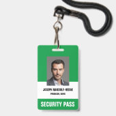 VEILIGHEIDSPAS - Verticaal foto I.D.-badge Badge (Voorzijde met lanyard)