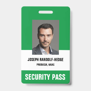 VEILIGHEIDSPAS - Verticaal foto I.D.-badge Badge
