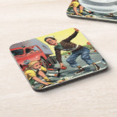  Veiligheidspatrouille Overstekende Garde Helpende Bier Onderzetter (Linkerzijde)