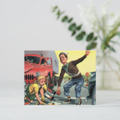 Veiligheidspatrouille Overstekende Garde Helpende Briefkaart (Staand voorkant)