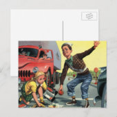 Veiligheidspatrouille Overstekende Garde Helpende Briefkaart (Voorkant / Achterkant)