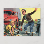 Veiligheidspatrouille Overstekende Garde Helpende Briefkaart (Voorkant)