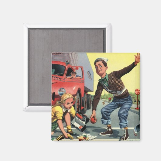 Veiligheidspatrouille Overstekende Garde Helpende Magneet (Voorkant / Achterkant)