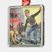 Veiligheidspatrouille Overstekende Garde Helpende Metalen Ornament (Links)