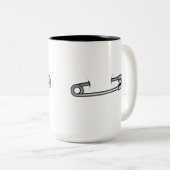 Veiligheidspin - Cups+ Tweekleurige Koffiemok (Voorkant rechts)