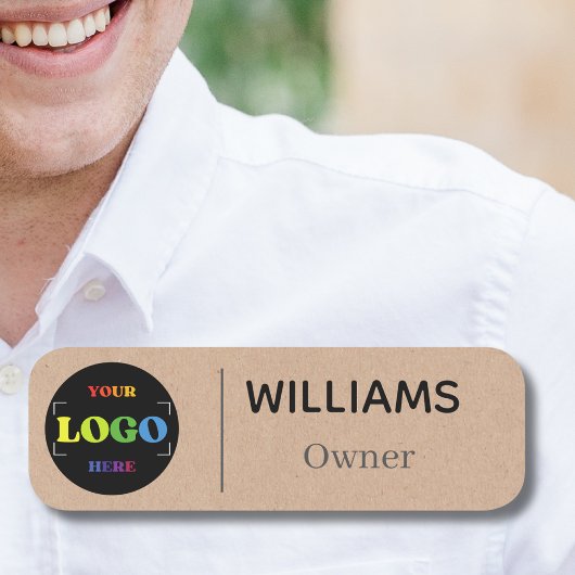 Veiligheidspin Naam Magnetische Douane Logo Kraft  Naamplaatje