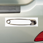Veiligheidspompsticker #safetypin #safeplace bumpersticker (Op auto)