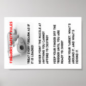 Veiligheidsregels voor vuurwapens poster (Voorkant)