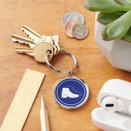Veiligheidsschoenen Blauw bord | Premium-Sleutelha Sleutelhanger