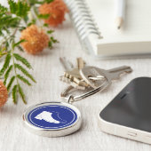 Veiligheidsschoenen Blauw bord | Premium-Sleutelha Sleutelhanger (Zijkant)