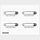 Veiligheidsspeld - u bent veilig. Sticker (Vel)