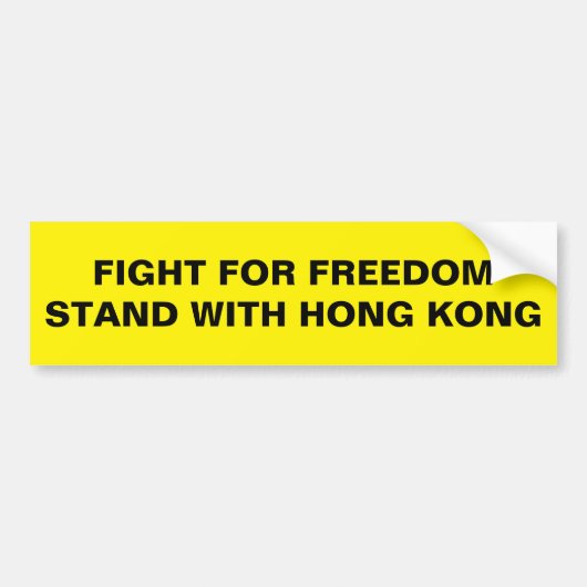 VEILIGHEIDSSTAND MET HONGKONG BUMPERSTICKER (Voorkant)