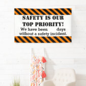 Veiligheidsteken Dagen zonder incident/ongeval Spandoek (Insitu)