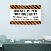 Veiligheidsteken Dagen zonder incident/ongeval Spandoek (Beurs)