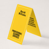 Veiligheidsteken voor reiniging van faux visitekaartje (Achterkant)