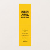 Veiligheidsteken voor reiniging van faux visitekaartje (Binnenkant ongevouwen)