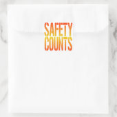 Veiligheidstellers Vierkante Sticker (Tas)