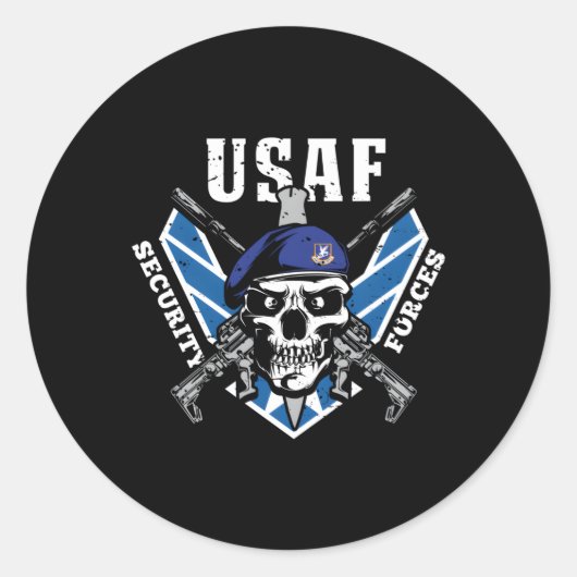 veiligheidstroepen ronde sticker (Voorkant)